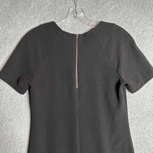 Forever 21 Shift Dress Womens Size Small Black Back Zip Short Sleeve Casual - Picture 6 of 10